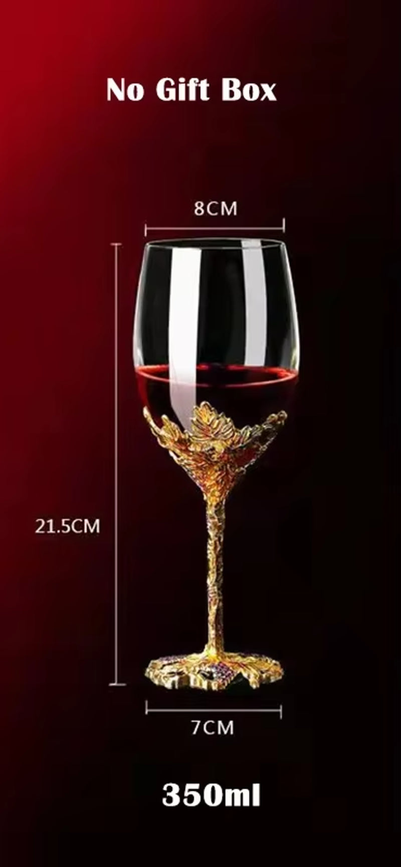 Golden Enamel Wine Glass